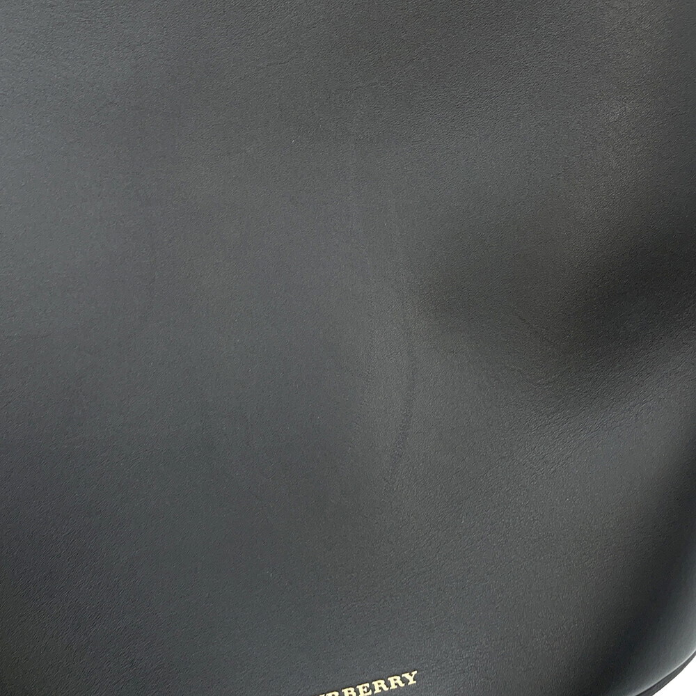 Burberry Shoulder Bag Bucket Calfskin Leather Black - Picture 6 of 11